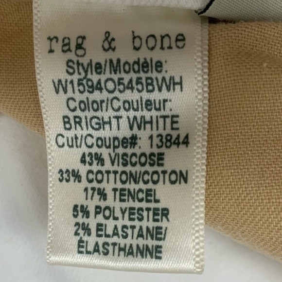 rag & bone bright white crop flare 26 - Picture 7 of 9